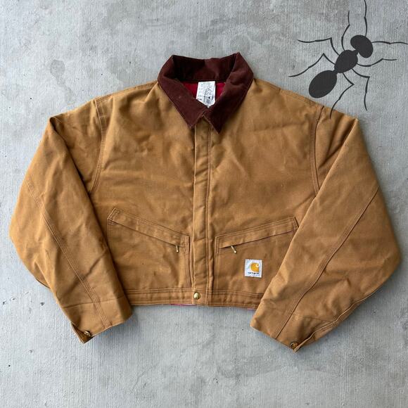 Carhartt Other - Vintage Y2K Carhartt brown cropped Detroit style work wear jacket